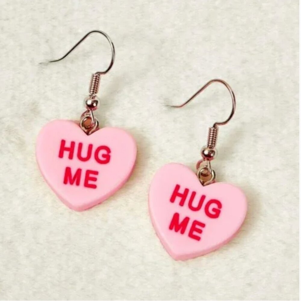 ⭐️❤️ FREE Heart Candy Valentines Love Boho Peasant Hipster Hippie Deco Earrings